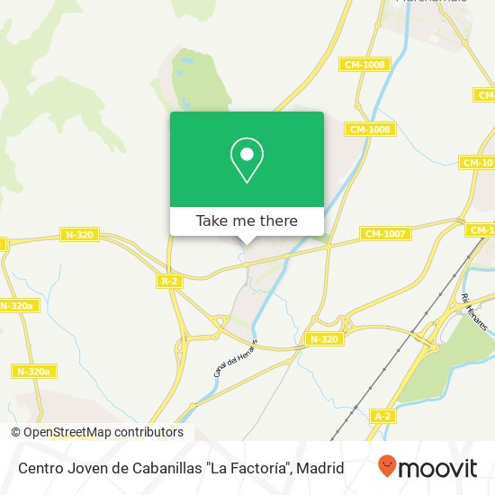mapa Centro Joven de Cabanillas "La Factoría"