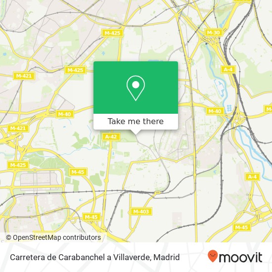 Carretera de Carabanchel a Villaverde map