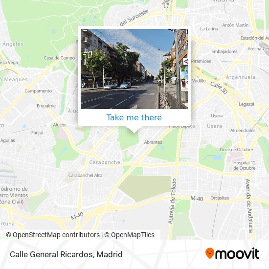 mapa Calle General Ricardos