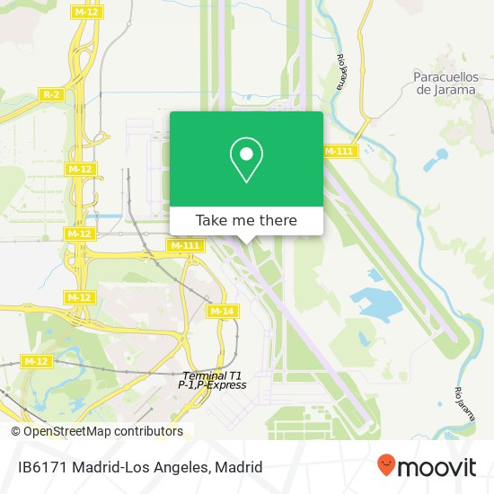 IB6171 Madrid-Los Angeles map