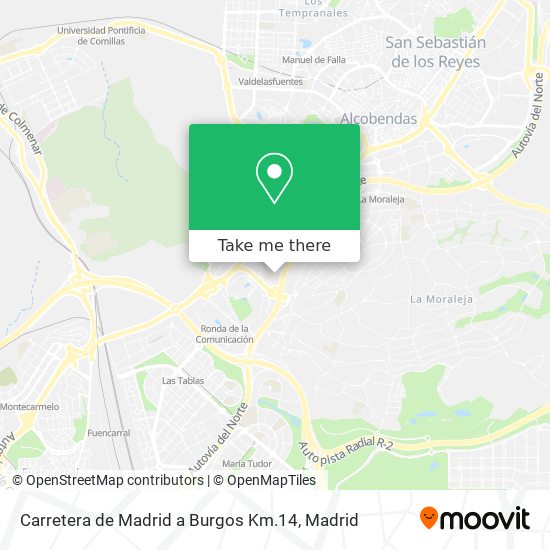 Carretera de Madrid a Burgos Km.14 map