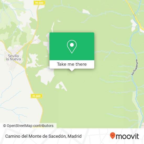 Camino del Monte de Sacedón map