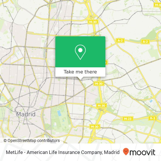 MetLife - American Life Insurance Company map