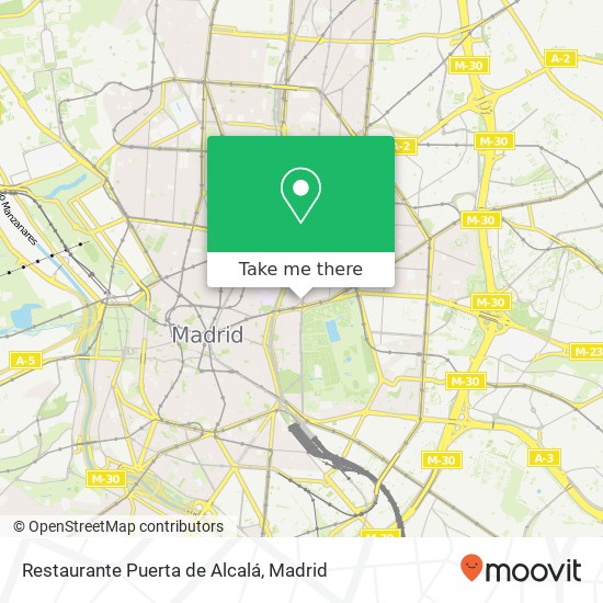 Restaurante Puerta de Alcalá map