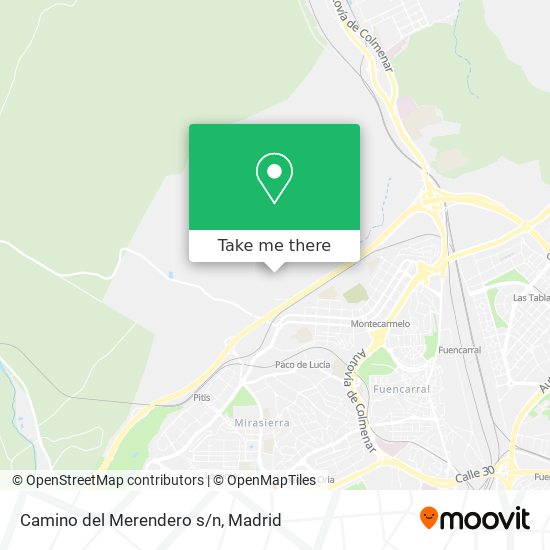 mapa Camino del Merendero s/n