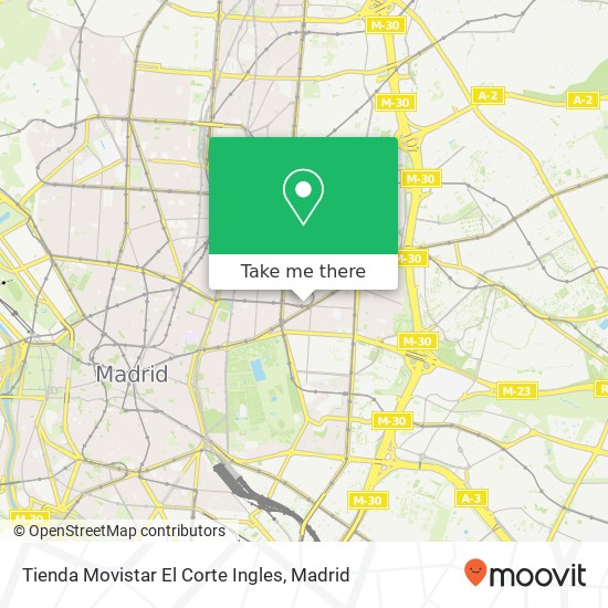 mapa Tienda Movistar El Corte Ingles