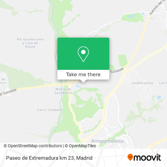 Paseo de Extremadura km 23 map