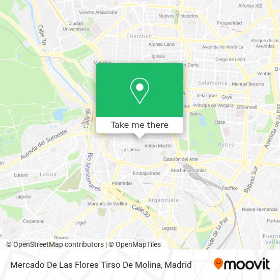 Mercado De Las Flores Tirso De Molina map