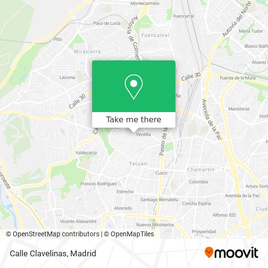 mapa Calle Clavelinas