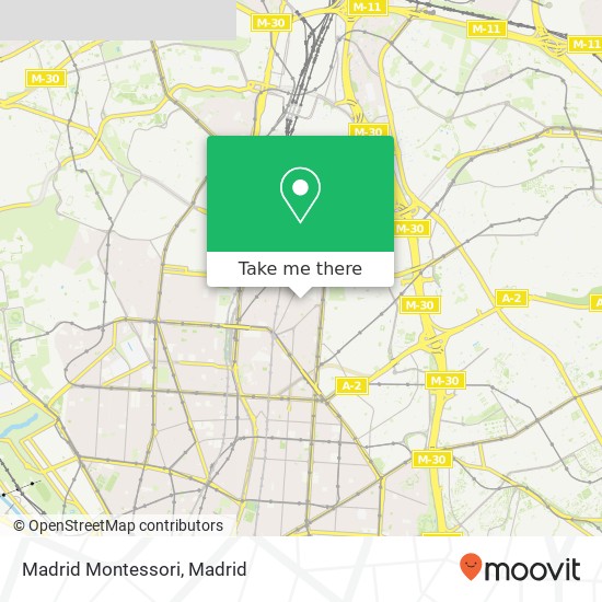 mapa Madrid Montessori