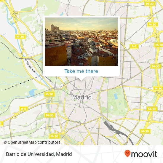 Barrio de Universidad map