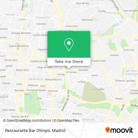 mapa Restaurante Bar Olimpo