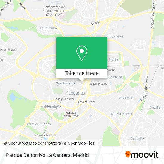 mapa Parque Deportivo La Cantera