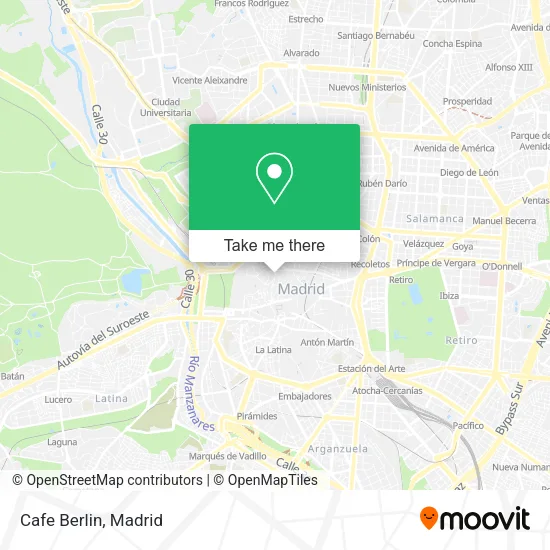 mapa Cafe Berlin