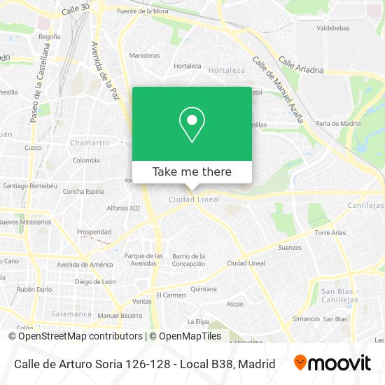 Calle de Arturo Soria 126-128 - Local B38 map