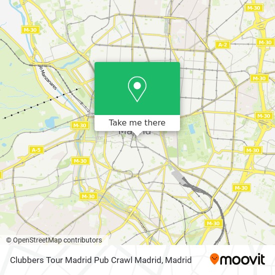 Clubbers Tour Madrid Pub Crawl Madrid map