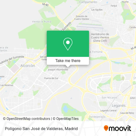 Polígono San José de Valderas map