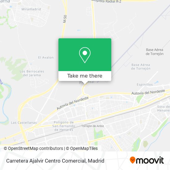 mapa Carretera Ajalvir Centro Comercial