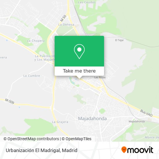 mapa Urbanización El Madrigal