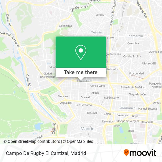 Campo De Rugby El Cantizal map