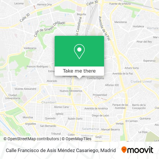 mapa Calle Francisco de Asís Méndez Casariego