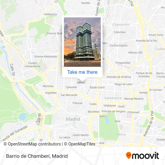 Barrio de Chamberí map