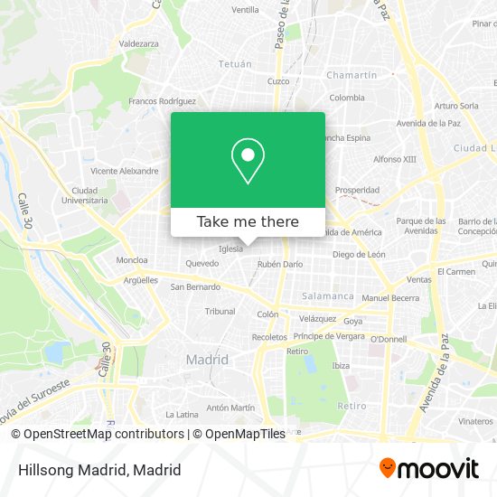 Hillsong Madrid map