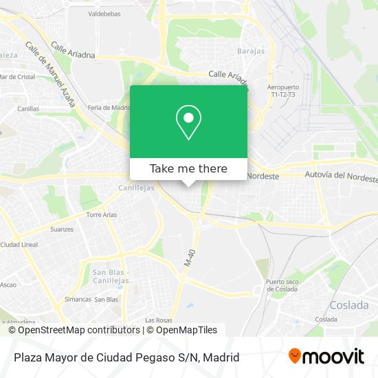mapa Plaza Mayor de Ciudad Pegaso S / N