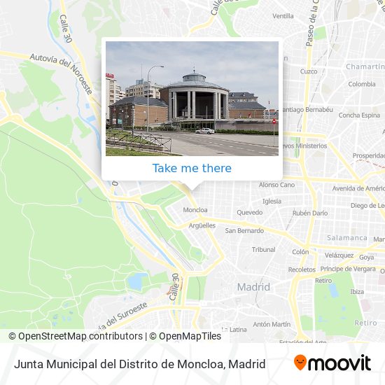 Junta Municipal del Distrito de Moncloa map