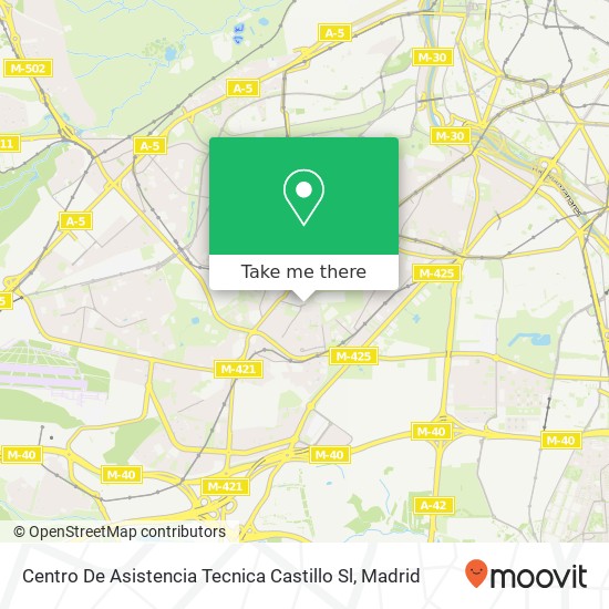 mapa Centro De Asistencia Tecnica Castillo Sl