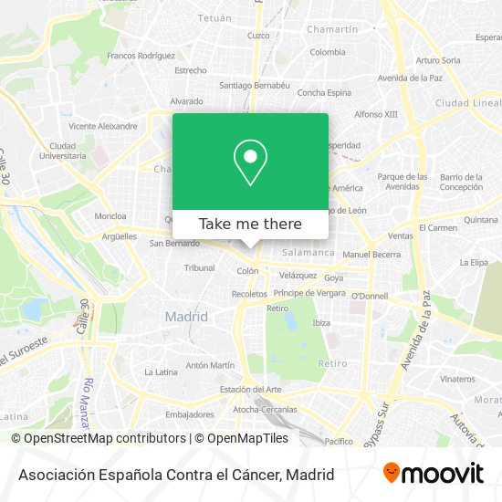 Asociación Española Contra el Cáncer map