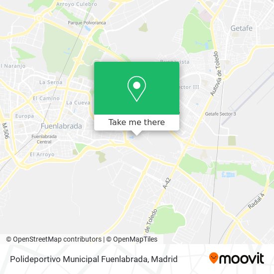 mapa Polideportivo Municipal Fuenlabrada