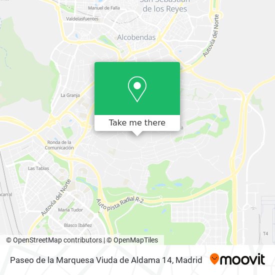 mapa Paseo de la Marquesa Viuda de Aldama 14