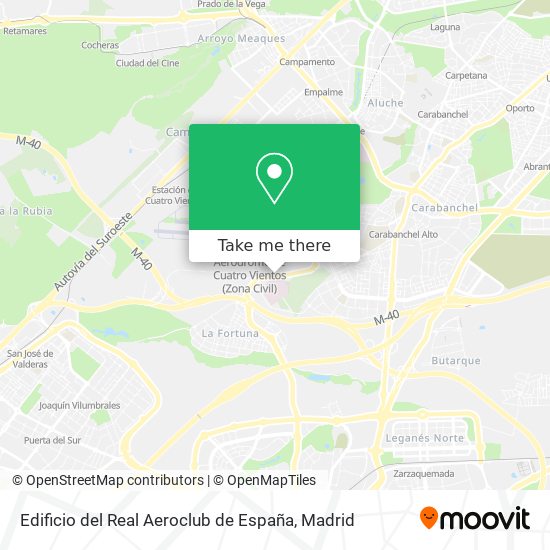 mapa Edificio del Real Aeroclub de España