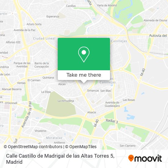 mapa Calle Castillo de Madrigal de las Altas Torres 5