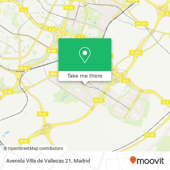 mapa Avenida Villa de Vallecas 21