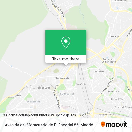 Avenida del Monasterio de El Escorial 86 map