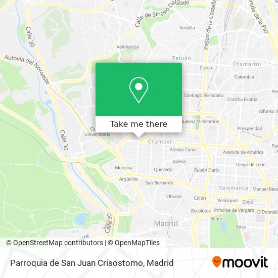Parroquia de San Juan Crisostomo map