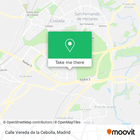 mapa Calle Vereda de la Cebolla