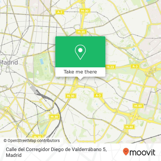 mapa Calle del Corregidor Diego de Valderrábano 5