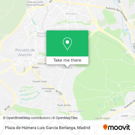 mapa Plaza de Húmera Luis García Berlanga