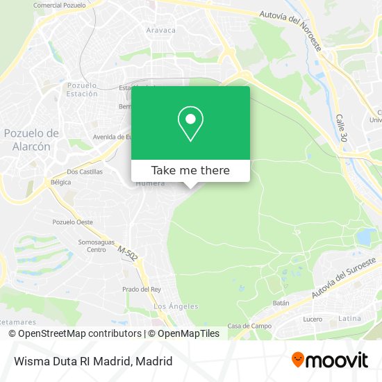 mapa Wisma Duta RI Madrid