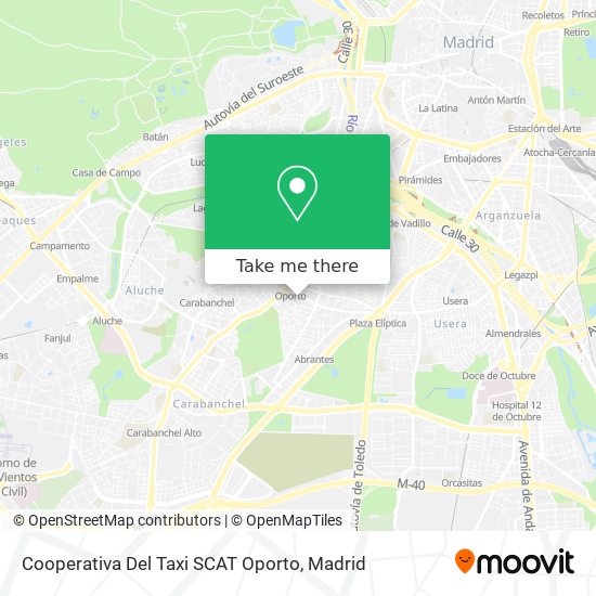 Cooperativa Del Taxi SCAT Oporto map