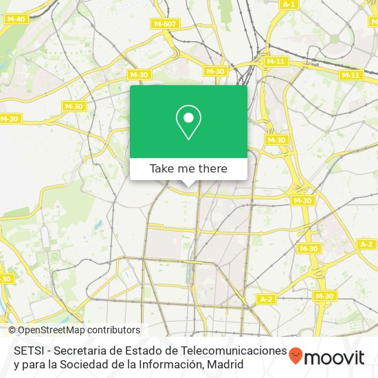 SETSI - Secretaria de Estado de Telecomunicaciones y para la Sociedad de la Información map