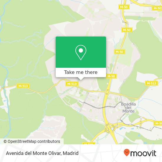 Avenida del Monte Olivar map