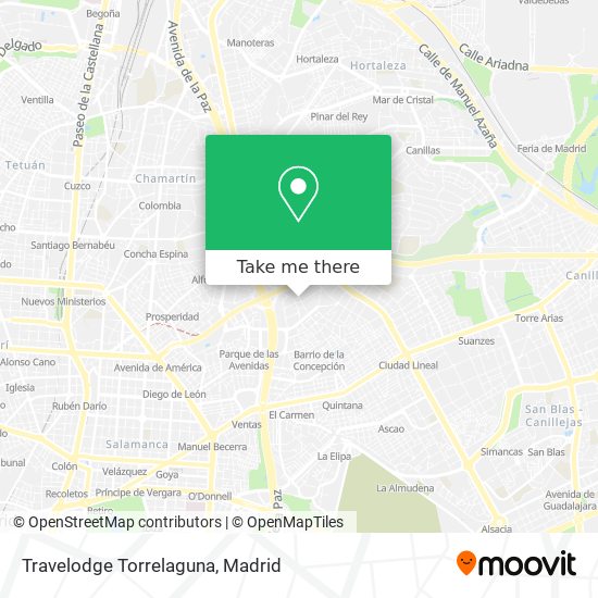 mapa Travelodge Torrelaguna