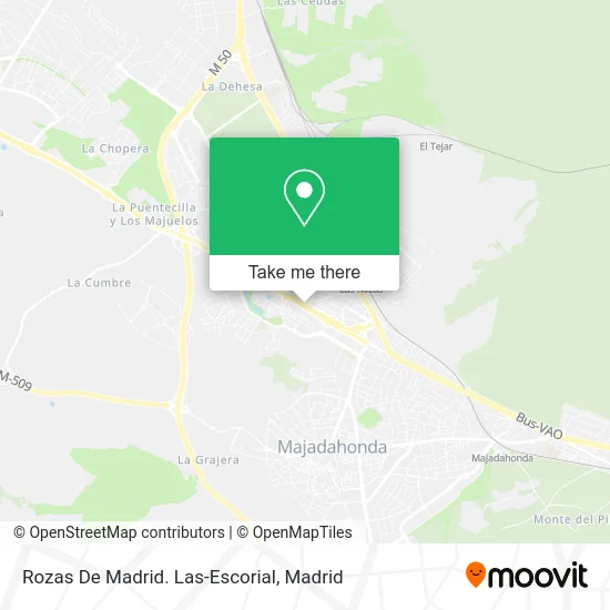 Rozas De Madrid. Las-Escorial map