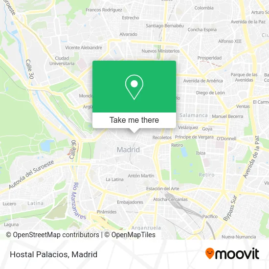 Hostal Palacios map