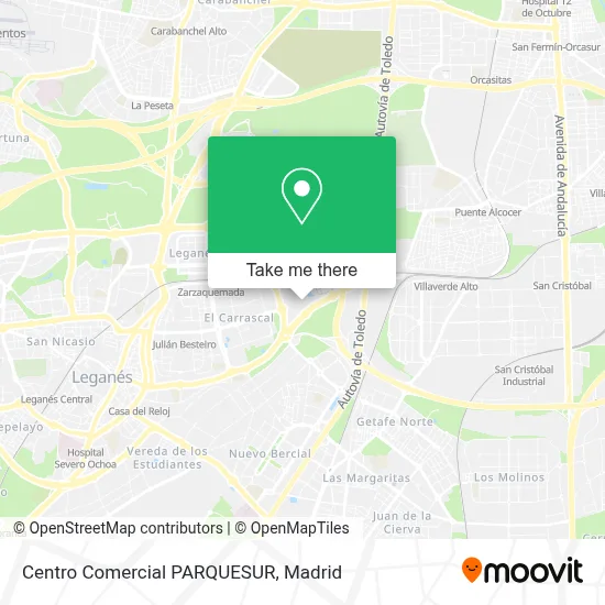 mapa Centro Comercial PARQUESUR
