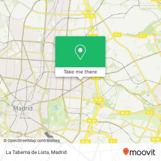 La Taberna de Lista map